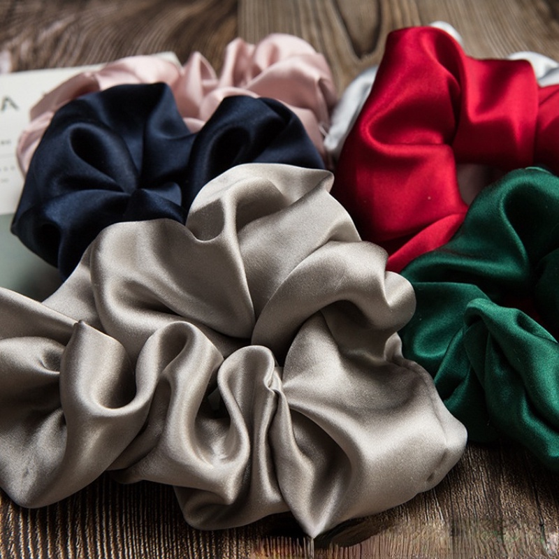 Dây Buộc Tóc Lụa Cỡ Lớn Phong Cách Nhật Hàn Dễ Phối Đồ