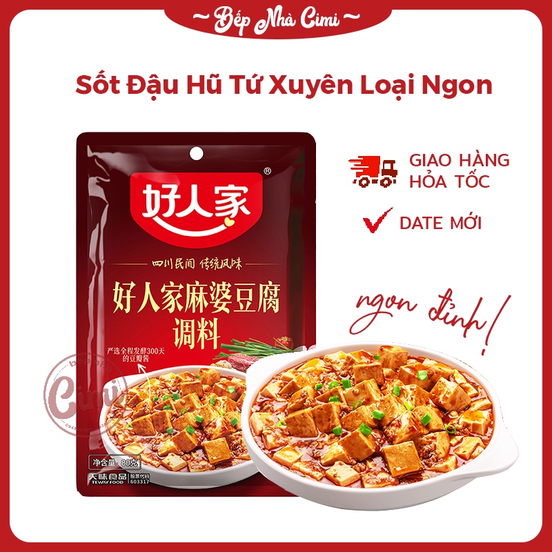 Sốt Gia Vị Làm Đậu Hũ Tứ Xuyên 80g - Gia Vị Làm Đậu Tứ Xuyên - Bếp Nhà CIMI