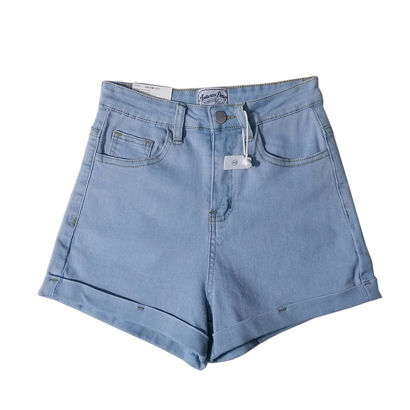 Quần đùi denim co giãn thời trang mùa hè dành cho nữ IELGY
