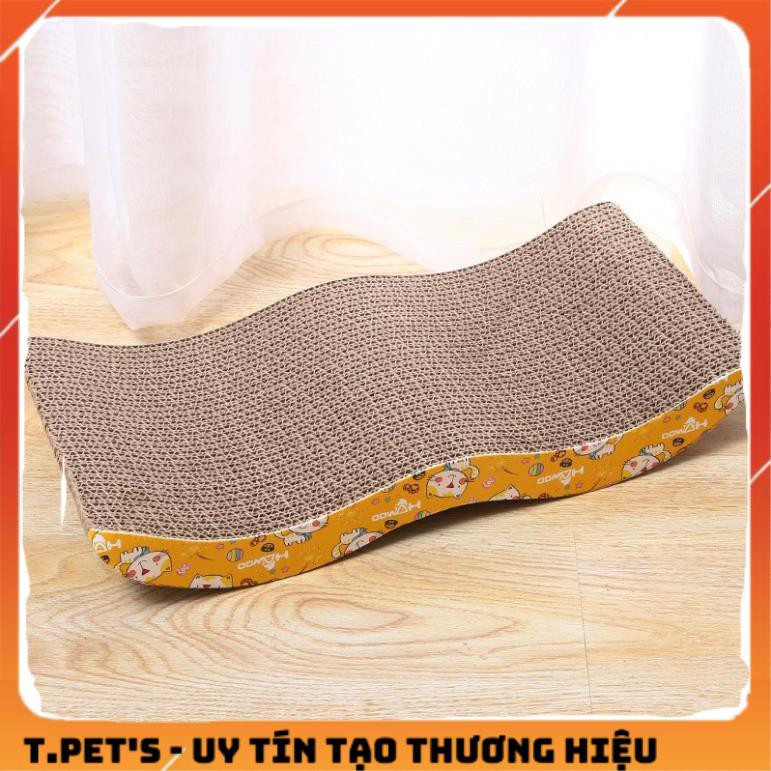 Bàn cào móng cho mèo loại 4 cm sóng nước/ đồ chơi chó mèo