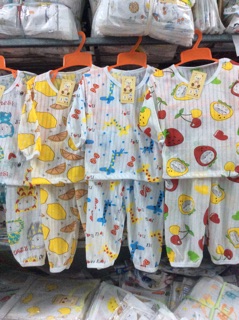 Sét 5 bộ dài tay cotton giấy cho bé yêu