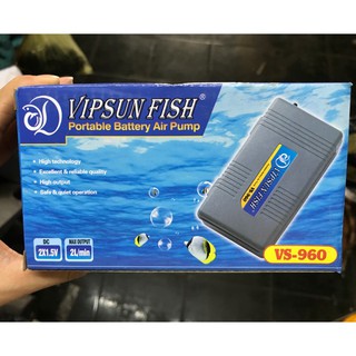 Máy sủi khí oxy chạy pin 1 vòi vipsun vs-960