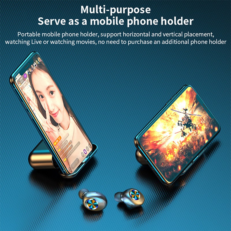 SUNHAI Tai nghe Bluetooth không dây F9 TWS 5.1 âm thanh HIFI mini hỗ trợ cuộc gọi iOS / Android HD