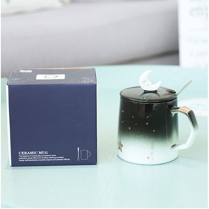 [Mã LIFESPIKE19 giảm 10% đơn 99K] Cốc Sứ Cao Cấp Hình Sao 400ml Có Nắp Đậy | BigBuy360 - bigbuy360.vn