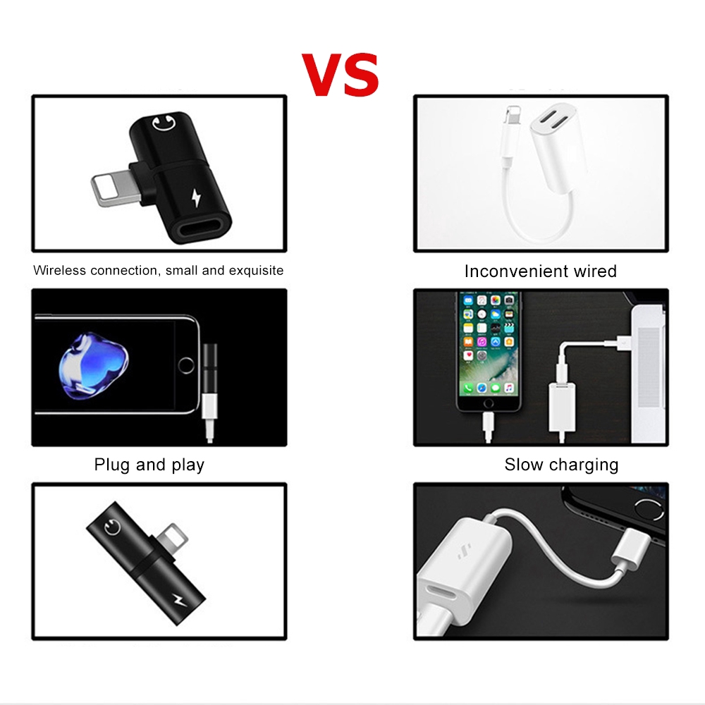 Đầu chuyển đổi chia âm thanh cổng lightning 2 trong 1 tiện dụng cho Iphone