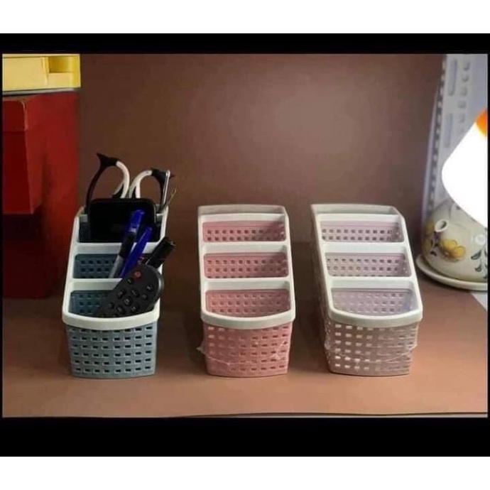 Khay nhựa 4 ngăn để bàn, đựng đồ, khay tiện ích đựng bút, đồ dùng đa năng