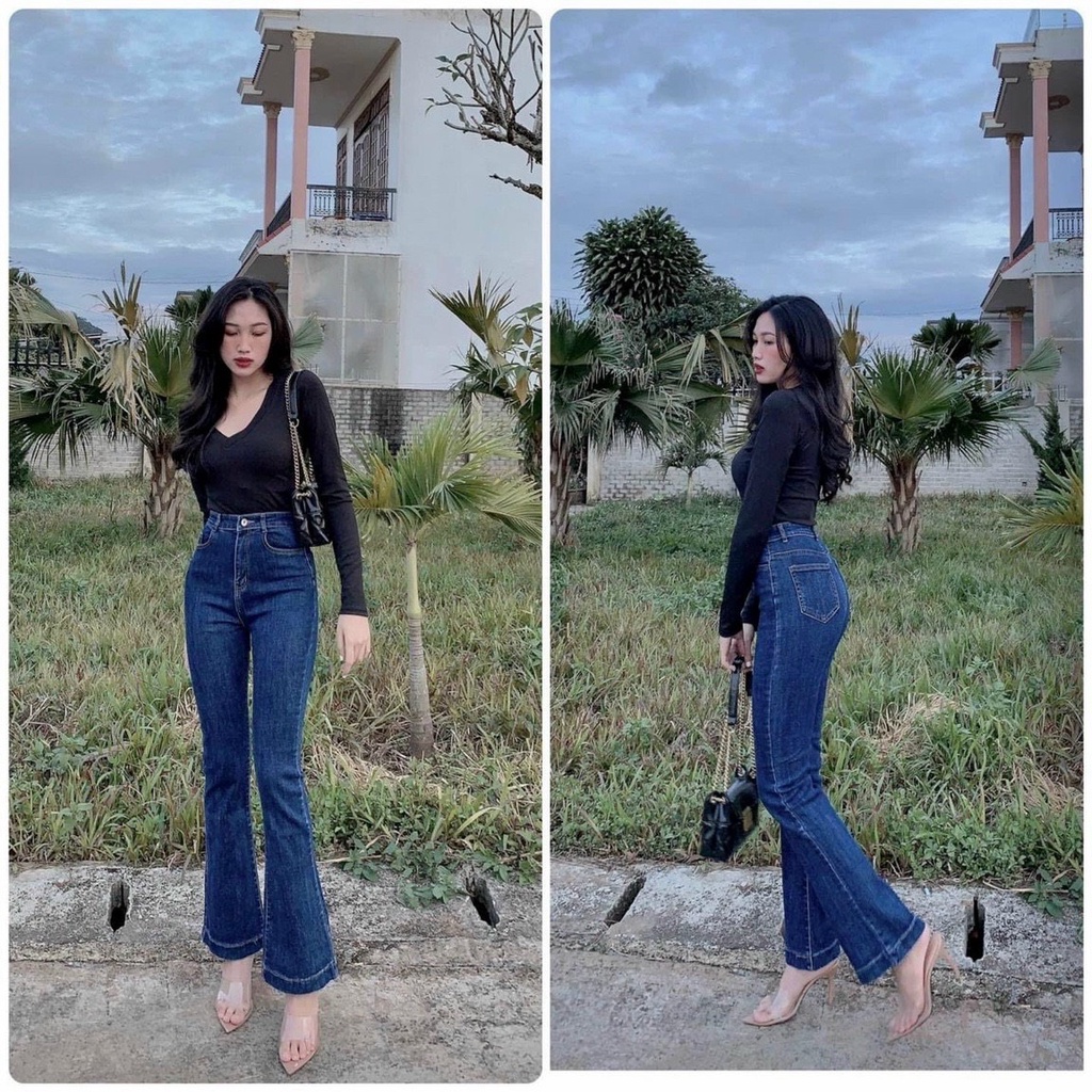 QJN51 - QUẦN JEAN LOE XANH GẤU TO CHO NỮ