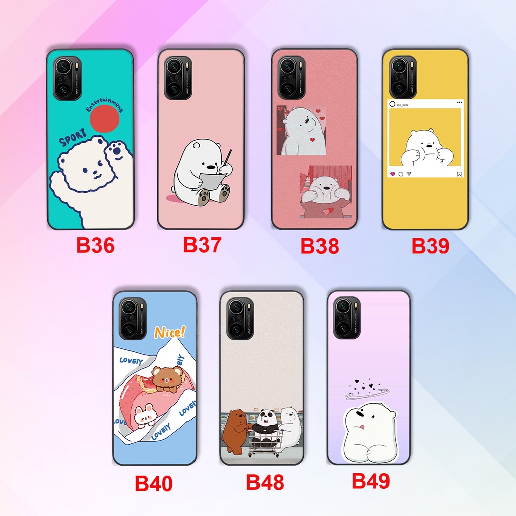 Ốp lưng Xiaomi Redmi K40 / K40 Pro / K40 Gaming / POCO F3 gấu cute cực chất