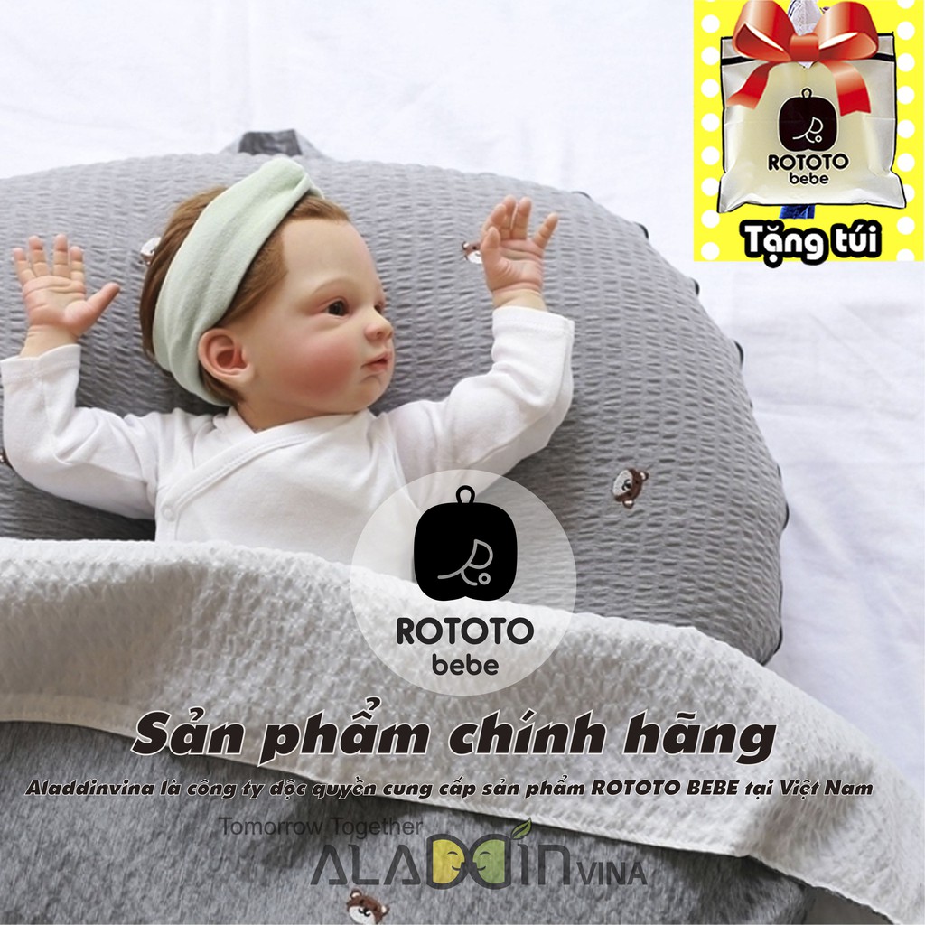 Set gối chống trào ngược + chăn em bé sơ sinh Rototo Bebe (Set chăn gối em bé sơ sinh cao cấp chính hãng) thumbnail