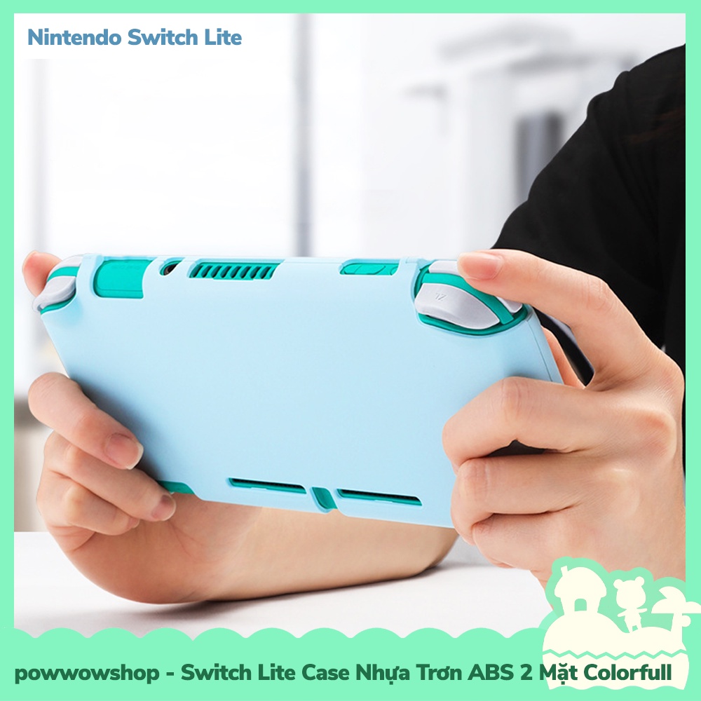 [Sẵn VN - Hỏa Tốc] Switch Lite Case Ốp Nhựa Trơn ABS 2 Mặt Cho Máy Game Nintendo Switch Lite Colorful
