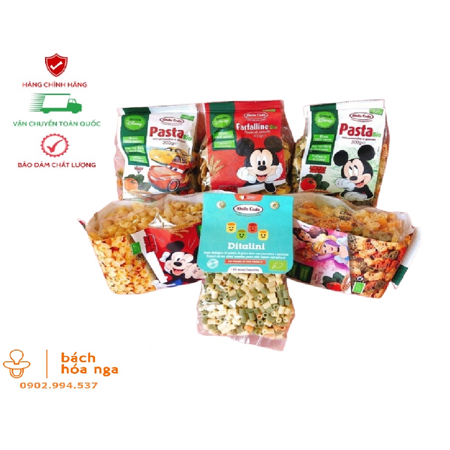 [Ăn dặm] Nui Rau Củ Organic Dalla Costa Cho Bé Ăn Dặm Gói 200g