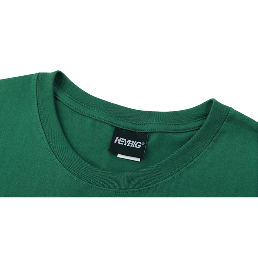 Áo thun xanh lá NELLY chất cotton 100% dáng rộng tay lỡ in hình Under Broken