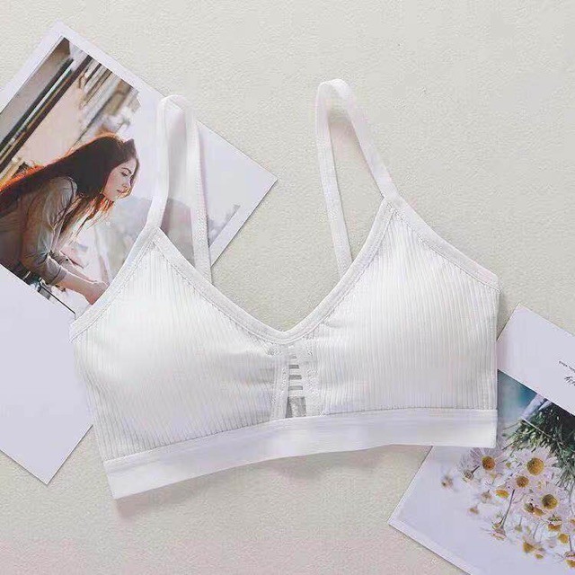 (Hot Bỏng Tay) Áo lót bra cotton gân tăm trẻ trung mã 8816