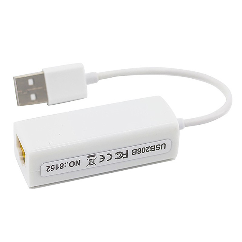 USB to Ethernet Adapter,USB 2.0 to RJ45 Network Card Lan Adapter 10/100Mbps for Tablet / PC / Laptop