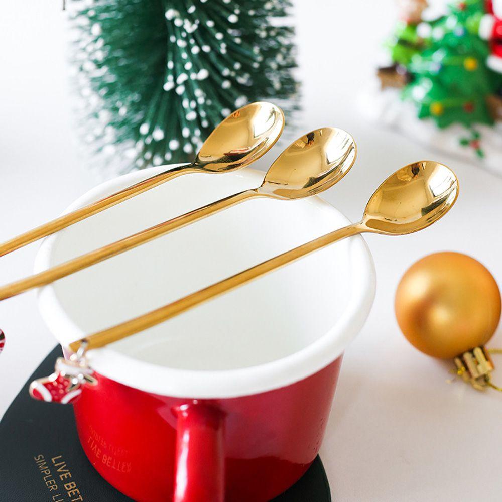 LET Bộ 6 Muỗng Nĩa Thời Trang Dùng Làm Quà Giáng Sinh, Năm Mới