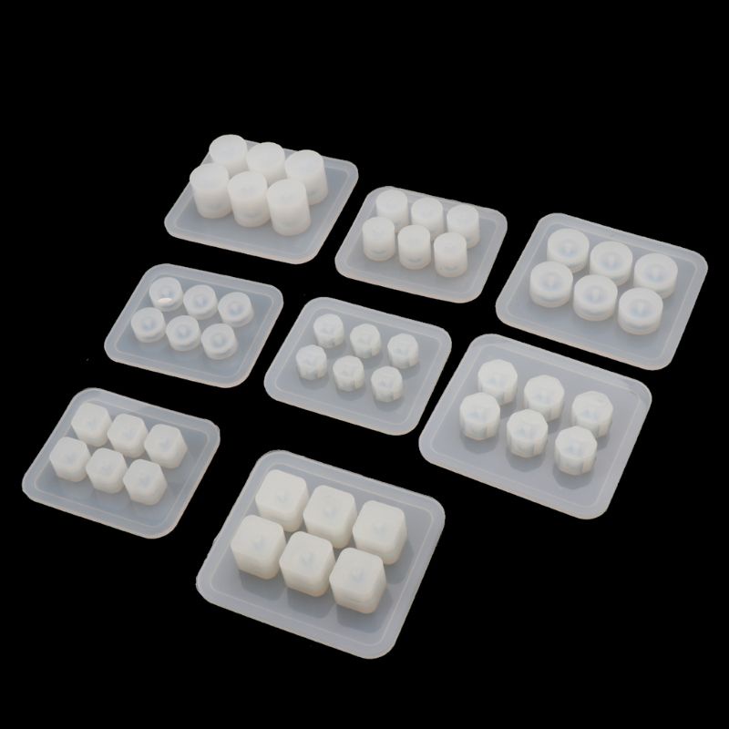 Khuôn Silicone 6 Ngăn Tạo Hình Làm Mặt Trang Sức Thủ Công 3D