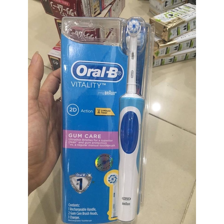 Bàn Chải Đánh Răng Điện Oral B Vitality Gum Care 1 Bàn Chải 2 Đầu