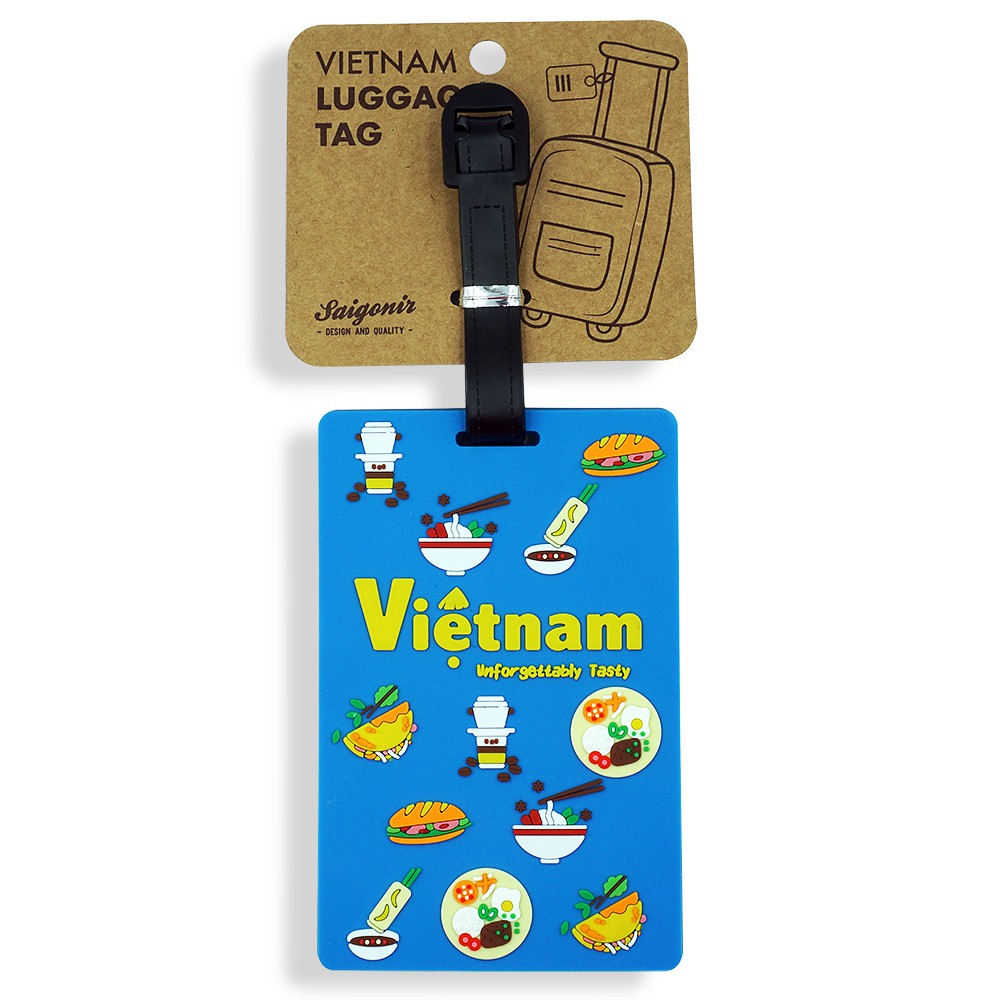 Thẻ tag hành lý vali túi xách balo - Luggage Tag - Quà tặng lưu niệm Việt Nam - Food xanh