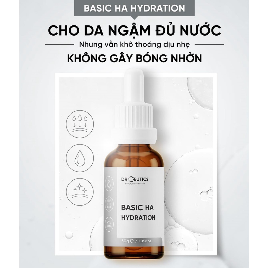 Serum HA Basic Hydration Drceutics Cho Da Dầu Mụn 30ml