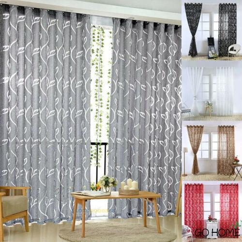 Rèm cửa vải tuyn họa tiết thêu trang nhã