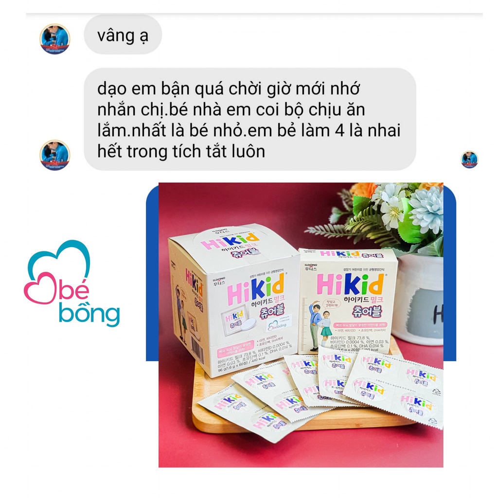 Sữa Hikid dạng kẹo viên (hộp nhỏ 20 viên)