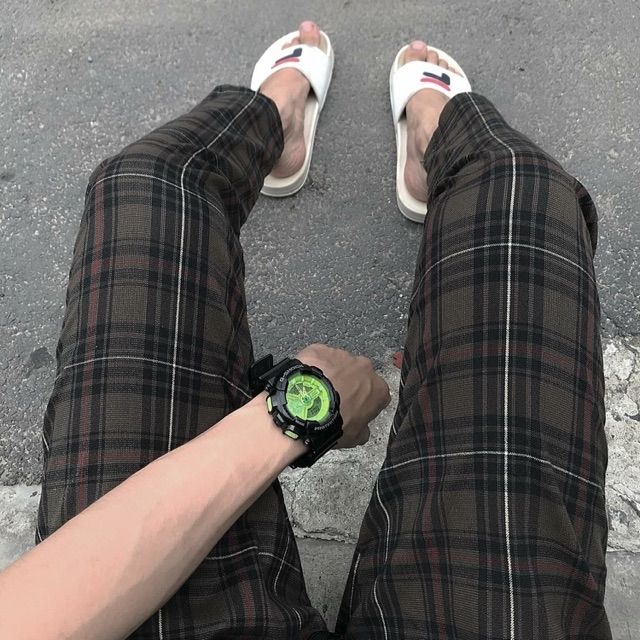 QUẦN NGỐ PLAID PANTS CARO NÂU ĐEN