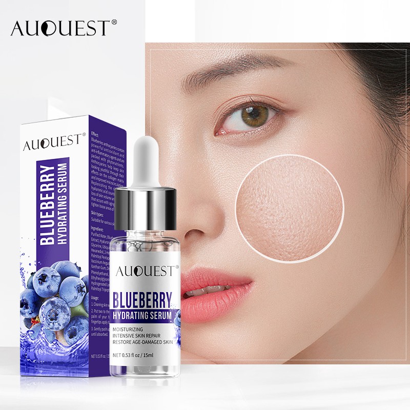 Serum AUQUEST Dưỡng Da Mặt Chiết Xuất Việt Quất Thu Nhỏ Lỗ Chân Lông Chống Oxy Hóa 15ml