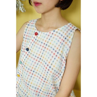 200525-set áo caro vạt lệch