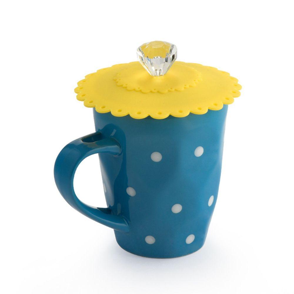 YIYU Nắp Đậy Cốc Thủy Tinh Bằng Silicon Cách Nhiệt Chống Tràn Tiện Dụng Ốp