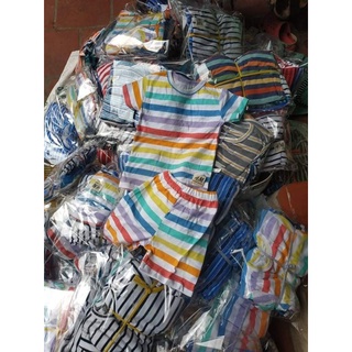 bộ HM kẻ cotton cho bé