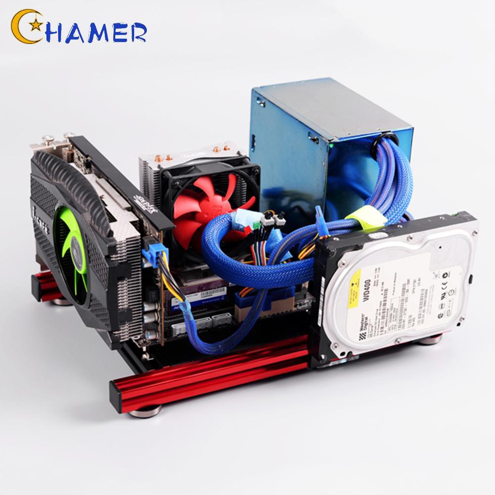 PC Case Test Bench Computer DIY Mini Open Aluminum Alloy Frame ITX Motherboard 17*17cm Nude ATX Steady Practical