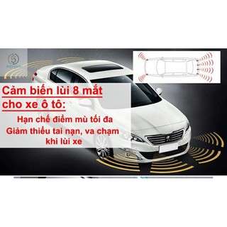 Cảm biến lùi 8 mắt màn hình LCD