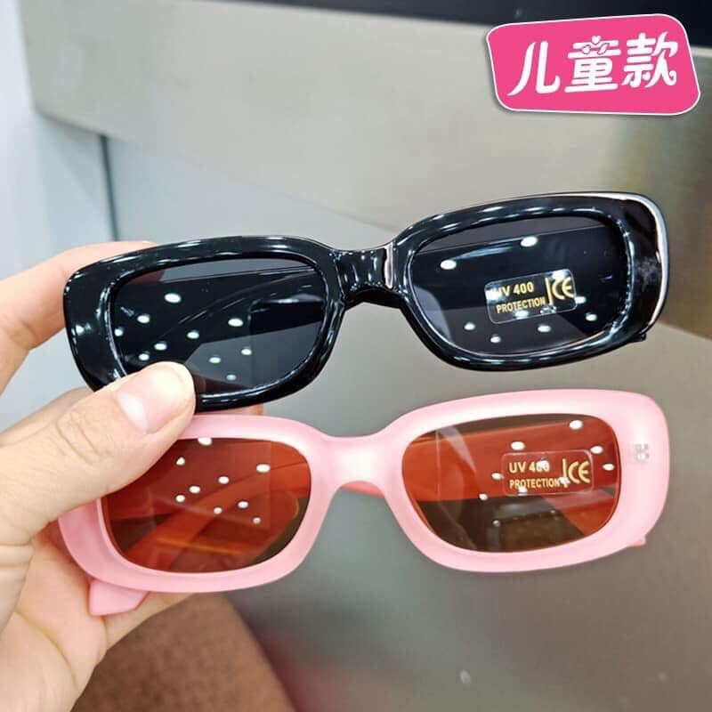 Kính cho bé gái bé trai thời trang mắt vuông gọng nhựa chống tia UV bảo vệ mắt siêu xinh JIMADO hhn55252