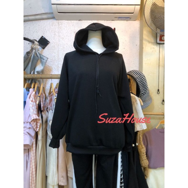  Áo Hoodie Tai Thỏ phong cách Hàn Quốc tay dài dáng rộng màu trơn xinh xắn trẻ trung | BigBuy360 - bigbuy360.vn
