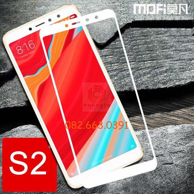 Kính cường lực Xiaomi Redmi S2 full màn hình, full keo, siêu chuẩn