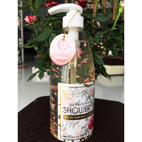 Sữa tắm thơm mịn da Jojoba Bông Hoa New Moon Shower Gel 750ml