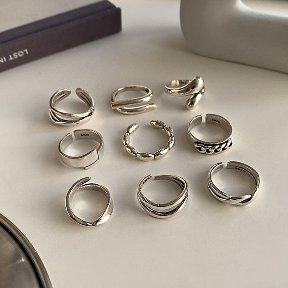 Nhẫn Hở Phong Cách Punk Cổ Điển Có Thể Điều Chỉnh Kích Cỡ Dành Cho Nữ