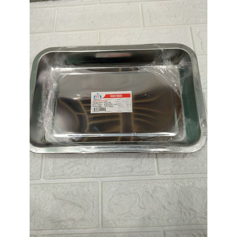 Khay inox sâu chữ nhật 4 size