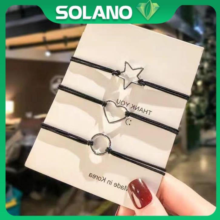Dây buộc tóc SOLANO chun buộc tóc nhiều màu phong cách Hàn Quốc họa tiết sao xinh xắn FAH-001331