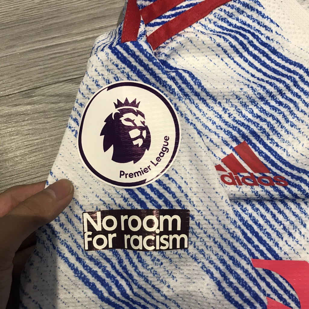 Set Bóng Đá Manchester United Sân Khách - MU Awaykit 21/22 Màu Trắng Xanh Vải Dệt Kín Mềm Size Âu - In Ấn Theo Yêu Cầu