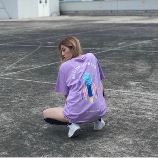 🌹Áo Thun Form Rộng Tên Lửa Tím 2019