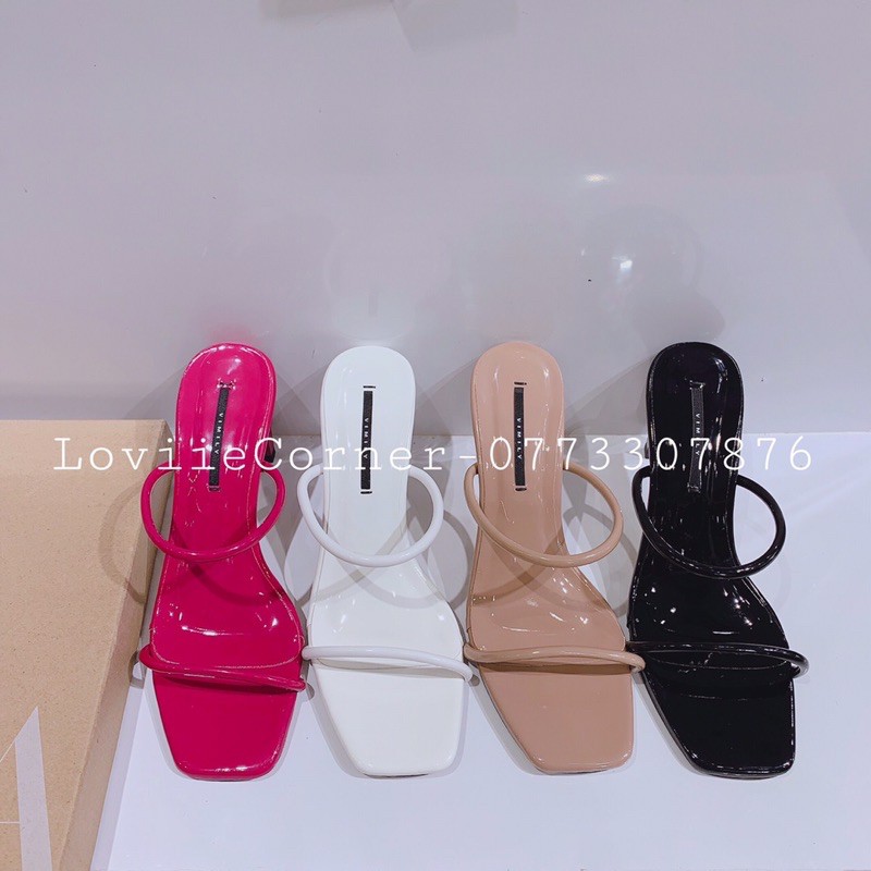 DÉP CAO GÓT LOVIIECORNER - GUỐC NỮ QUAI MẢNH 2 DÂY 9CM - GUỐC NỮ CAO GÓT 9 PHÂN QUAI MẢNH - GUỐC CAO GÓT D190907 D211104