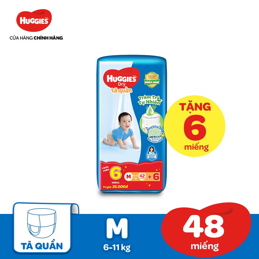 [Cần Thơ] Tã quần Huggies đệm mây M42/L38/XL32/XXL30