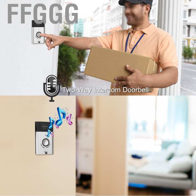 Ffggg Wireless Smart Doorbell Intercom Door Bell Ring Phone Chime Home Security System