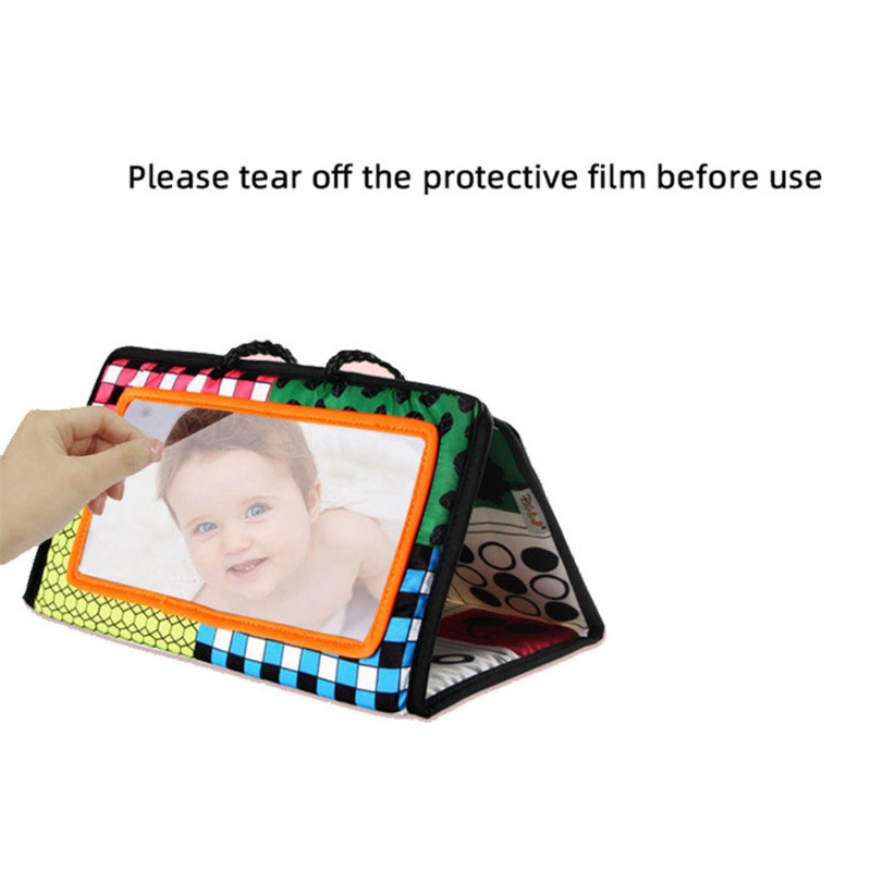 Ghế Ngồi Xe Hơi Có Gương Gấp Gọn Họa Tiết Hoạt Hình Đáng Yêu Cho Bé