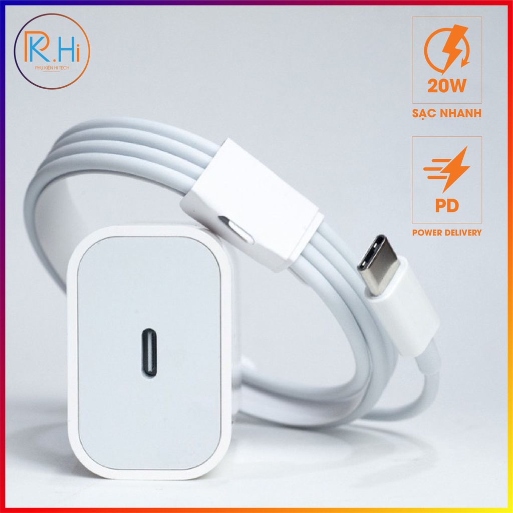 [SẠC NHANH] Bộ Sạc Nhanh 20W Type-C Chuẩn PD Cho iPhone