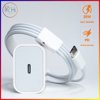 Bộ sạc nhanh 20w type-c chuẩn pd cho iphone