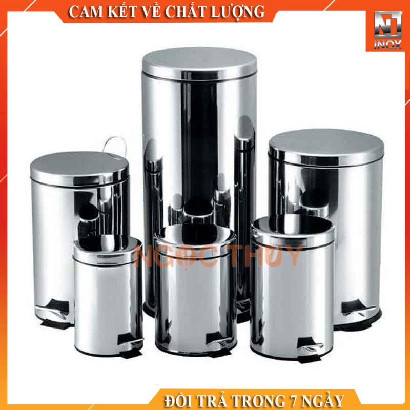 Thùng rác Inox đạp chân nhiều size: 3L/5L/8L/12L/20L/30L