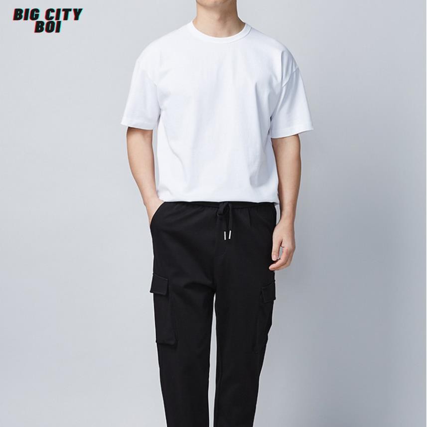 Áo thun nam trơn tay ngắn,cổ tròn dáng unisex tay ngắn Basic Tee phông trơn-Big City Boi [Shop mới bán hòa vốn] 💕