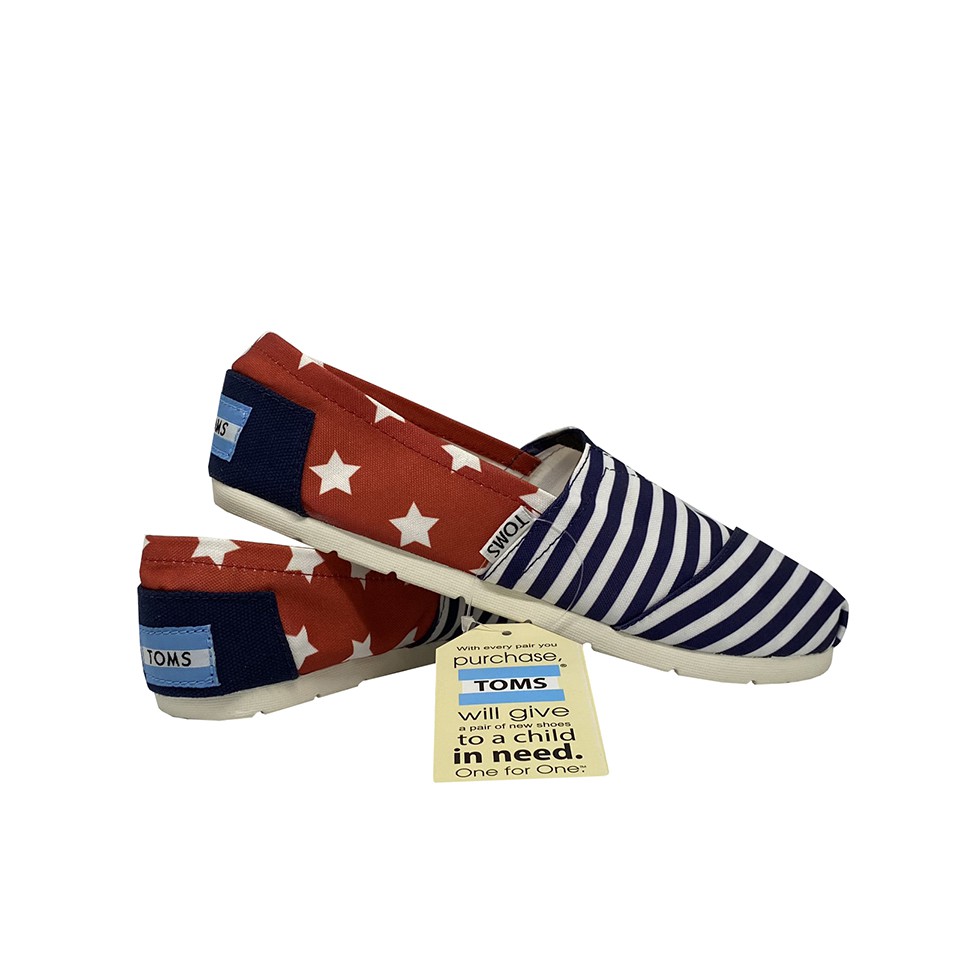 Giày toms Cờ Mỹ 2020,US FLAG(Đế cao su đúc)